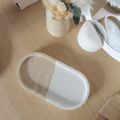 Vide-poche ovale (S) - Blanc