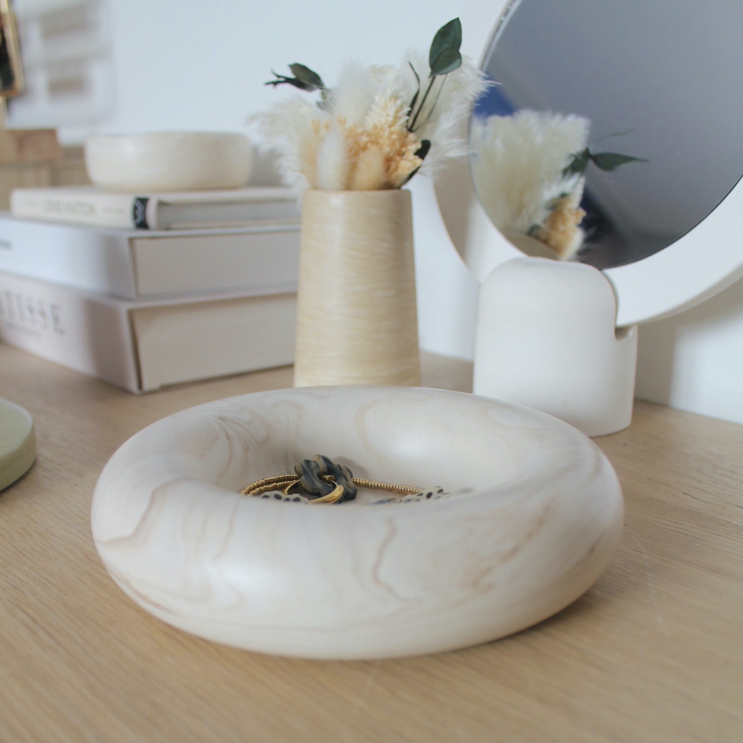 Vide-poche Donut - marbre beige – Image 2