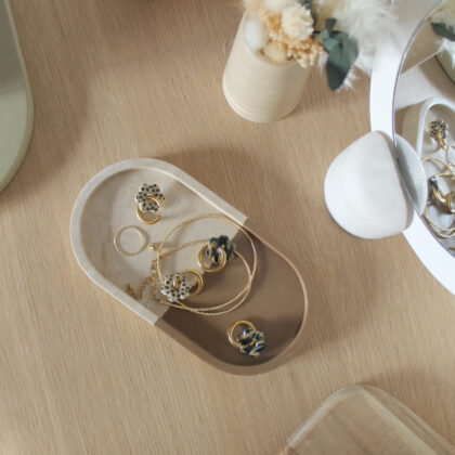 Vide-poche ovale (S) - Marron