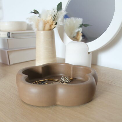 Vide-poche Fleur - chocolat