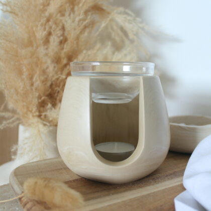 Brûle-parfum - Marbre beige