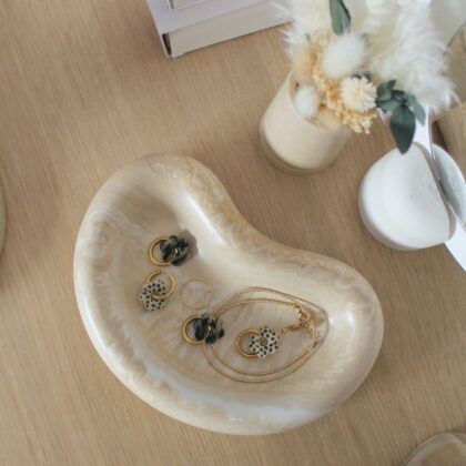 Vide-poche Luna - marbre beige