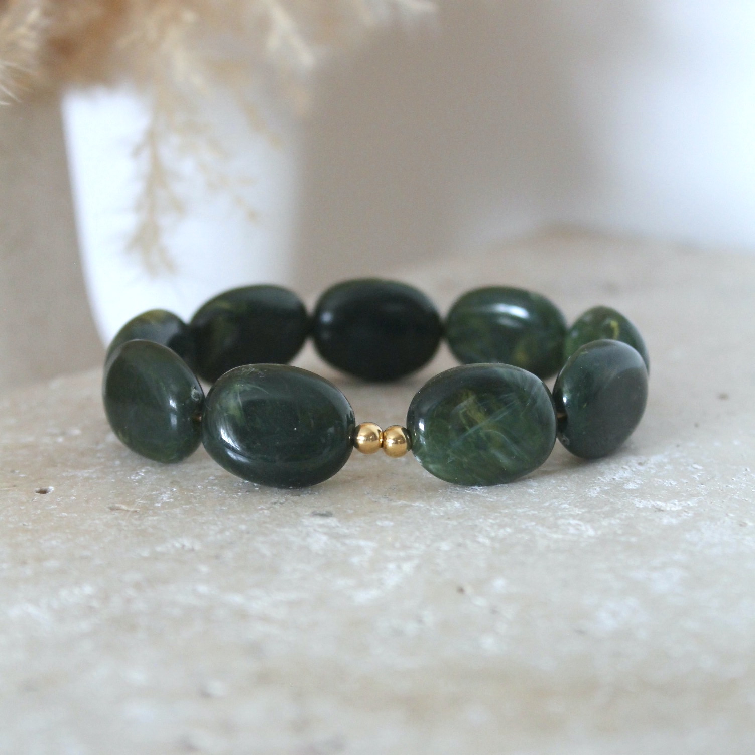 Bracelet Olivia - Vert olive