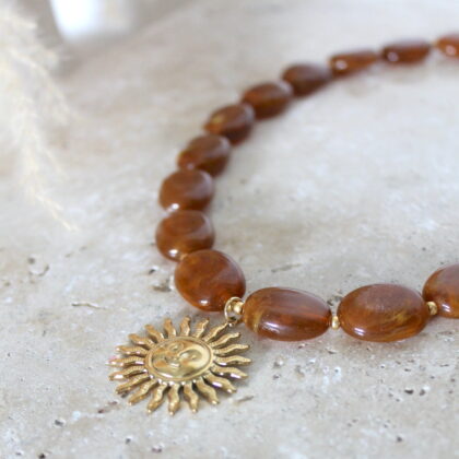 Collier Olivia - Marron