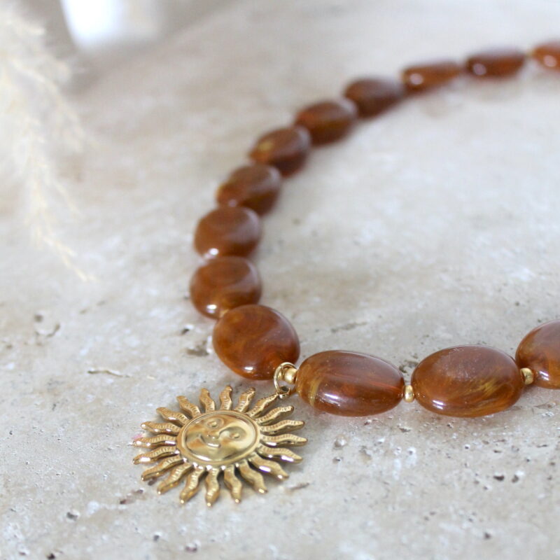 Collier Olivia - Marron