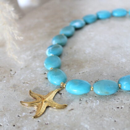 Collier Olivia - Bleu turquoise