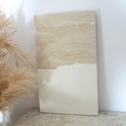 Plateau Kiara - Bicolore marbre beige