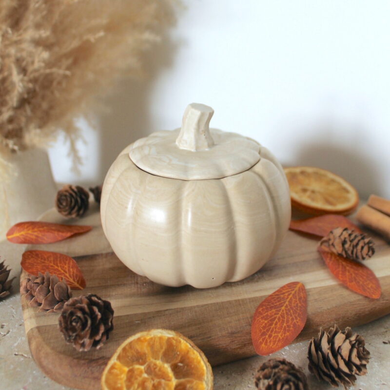 Automne - Boîte Citrouille, marbre beige – Image 2