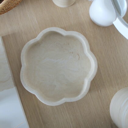 Vide-poche Flora - marbre beige