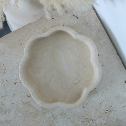 Vide-poche Flora - marbre beige