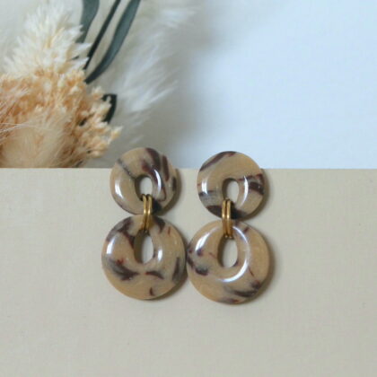 Boucles Mia - Tortoise chocolat