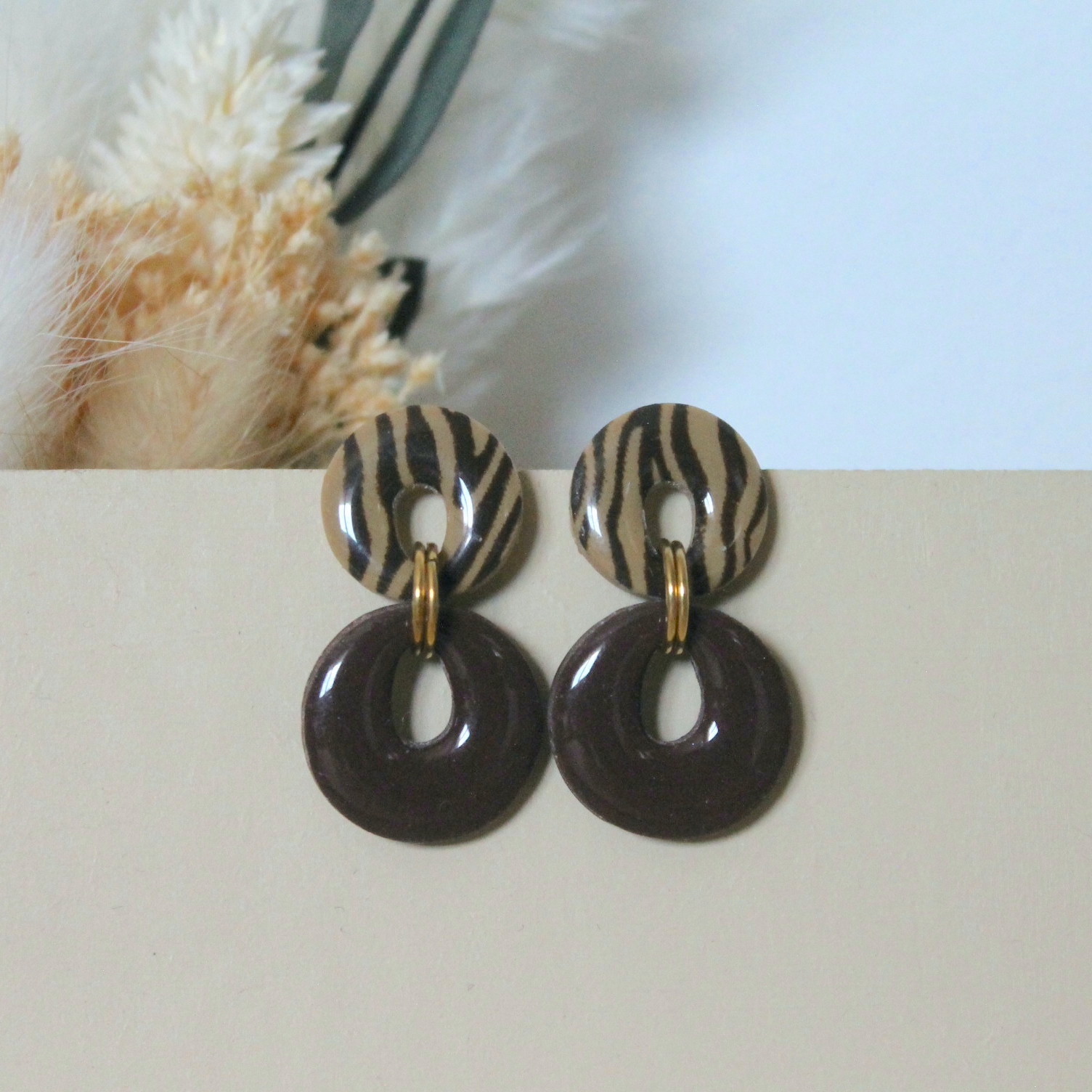 Boucles Mia - Marron zèbré