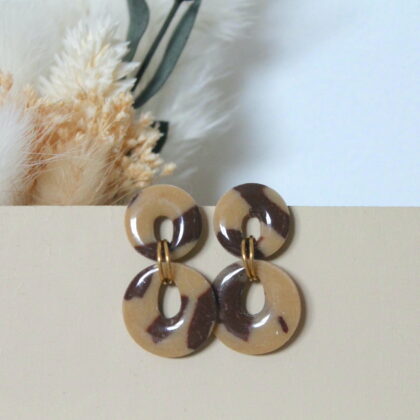 Boucles Mia - Tortoise chocolat