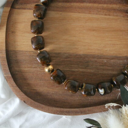 Collier Alma - Chocolat