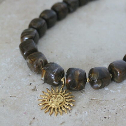 Collier Alma - Chocolat